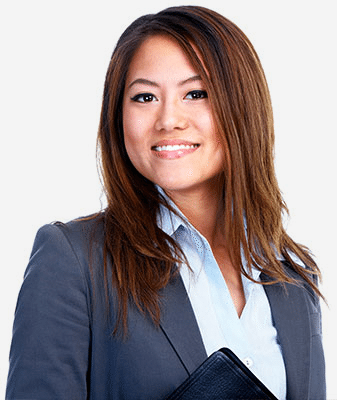 Woman in gray suit